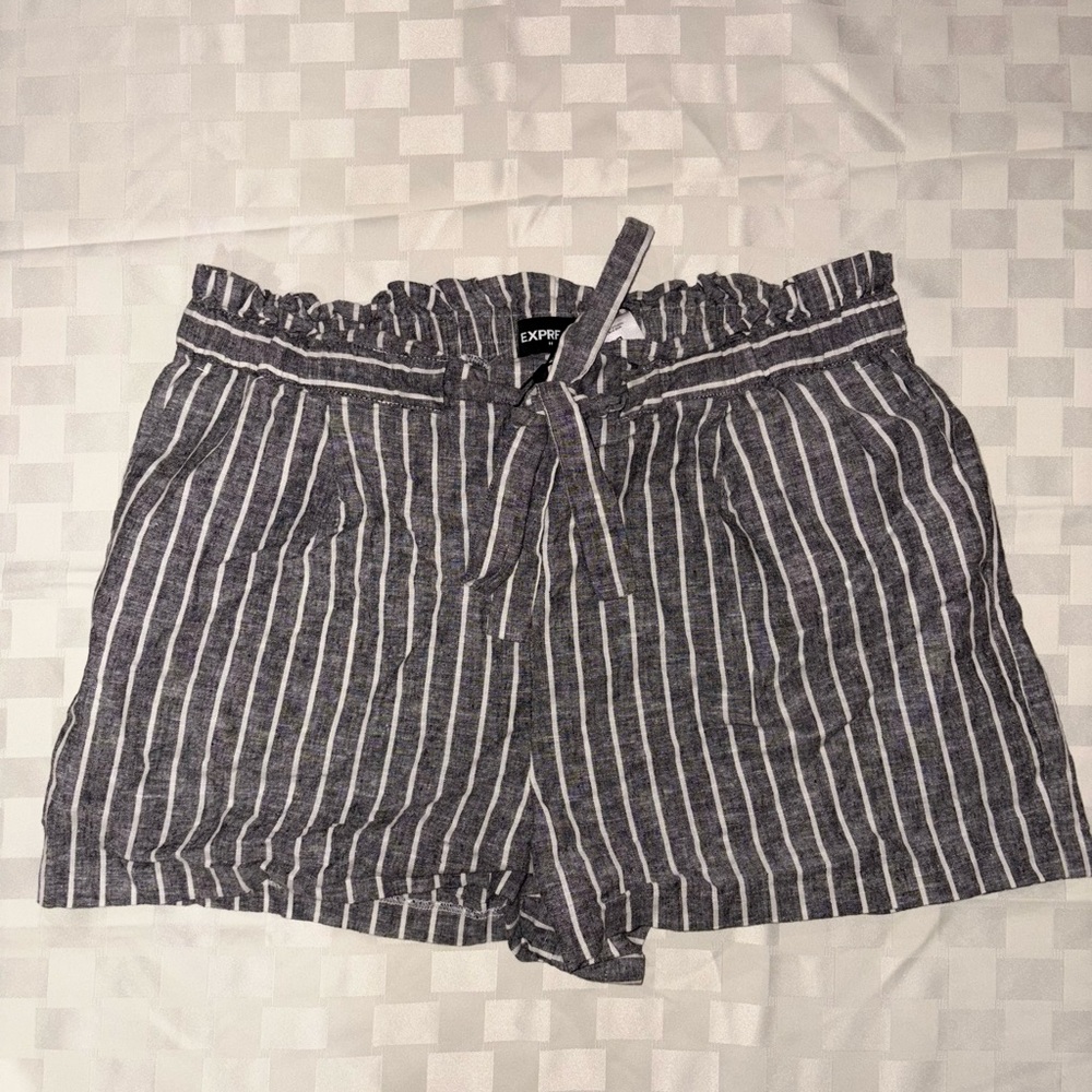 Express Women's High Waist Striped Shorts